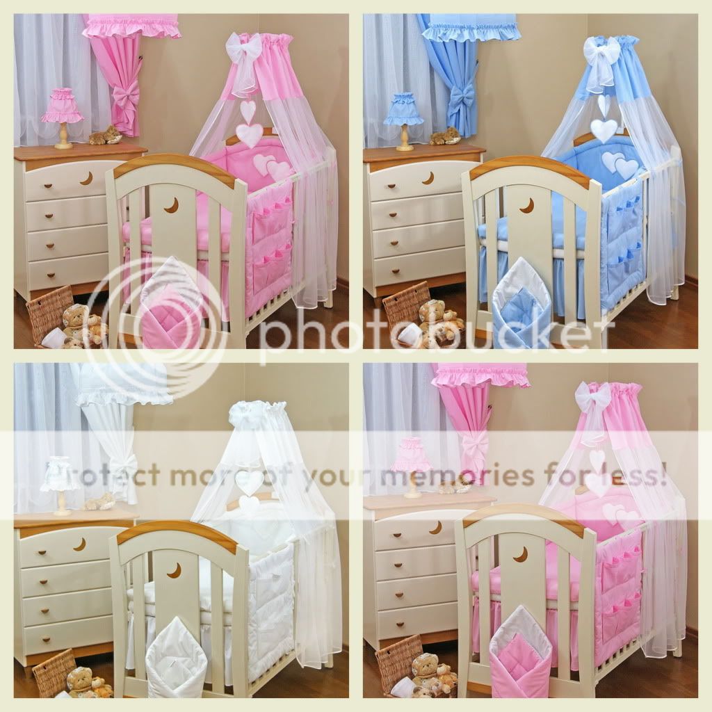 Nursery Baby Cot Tidy Plain Cream Organiser for Cot/ Cotbed/ Cot Bed